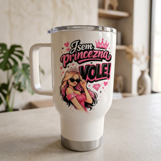 Cestovní termohrnek „Jsem princezna, vole!“ – 450 ml